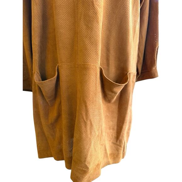 Isabel Marant Goat Suede Mini Shift Dress Size 40 US 8 Leather Tan - Picture 5 of 15